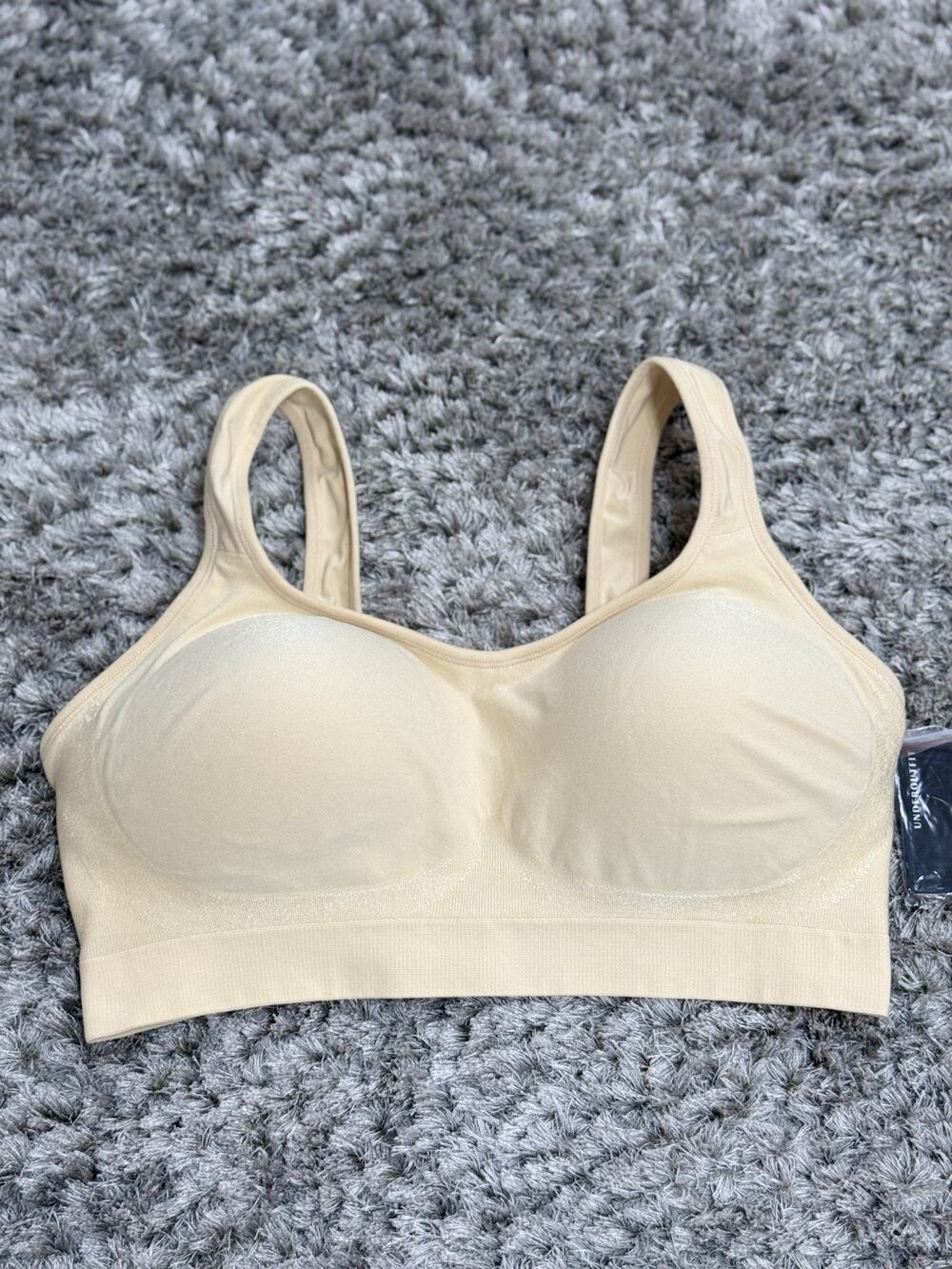 Underoutfit Style 457 Comfort Shaping Bra Size XL Beige With Bra Extender NWT